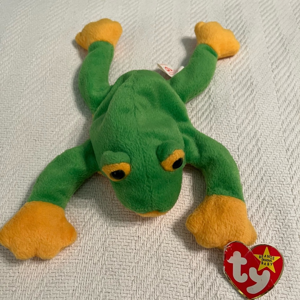 Frog beanie baby